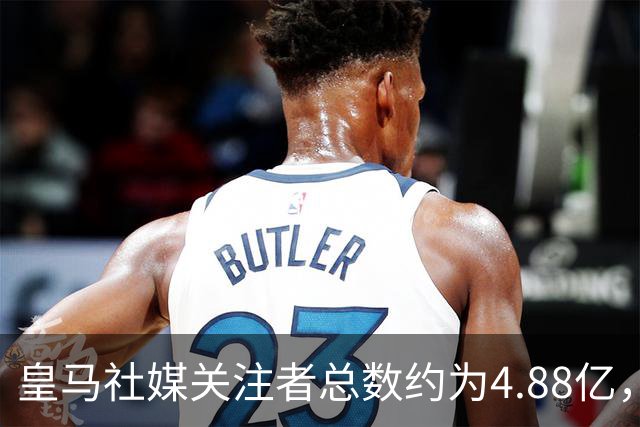 皇马社媒关注者总数约为4.88亿，巴塞罗那以约4.42亿紧随其后
